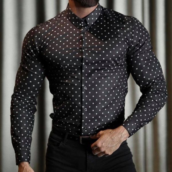 men's casual shirts european and american autumn vintage polka dot print business fit lapel long sleeve shirt 230210, White;black
men's casual shirts european and american autumn vintage polka dot print business fit lapel long sleeve shirt 230210, White;black