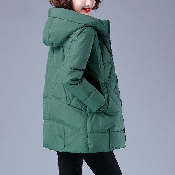 women's down parkas winter coat hooded midlength padded jacket warmth korean fashion wholesale plus size loose za 230210, Black
women's down parkas winter coat hooded midlength padded jacket warmth korean fashion wholesale plus size loose za 230210, Black