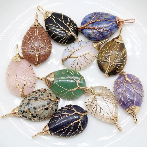 gemstone natural stone crystal pendants tree of life amethysts roses quartz copper wire wrapped trendy jewelry making wholesale 6pcs 230210, Black
gemstone natural stone crystal pendants tree of life amethysts roses quartz copper wire wrapped trendy jewelry making wholesale 6pcs 230210, Black