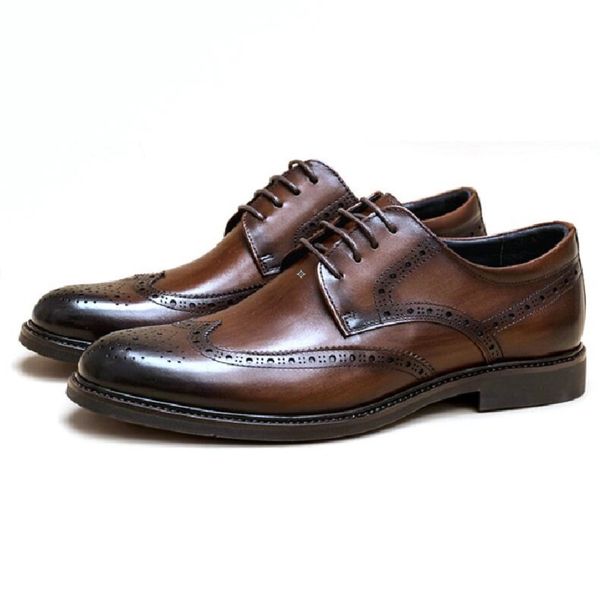 genuine leather men brogue shoes round toe lace-up wedding shoes business men dress shoes d2a8, Black
genuine leather men brogue shoes round toe lace-up wedding shoes business men dress shoes d2a8, Black