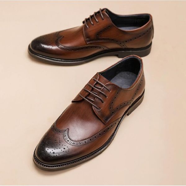 men brogue shoes brown black round toe lace-up wedding shoes business men dress shoes d2a8
men brogue shoes brown black round toe lace-up wedding shoes business men dress shoes d2a8