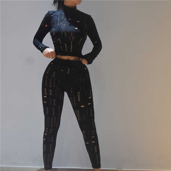 women's two piece pants wind 2021 autumn women's new hollow hole high waist tights casual sports suit women t230210, White
women's two piece pants wind 2021 autumn women's new hollow hole high waist tights casual sports suit women t230210, White