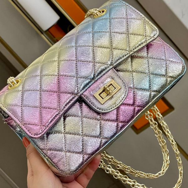 classic channel mini flap dyed rainbow gradient metal lambskin bags genuine leather mermaid princess cosmetic case large capacity outdoor sa
classic channel mini flap dyed rainbow gradient metal lambskin bags genuine leather mermaid princess cosmetic case large capacity outdoor sa