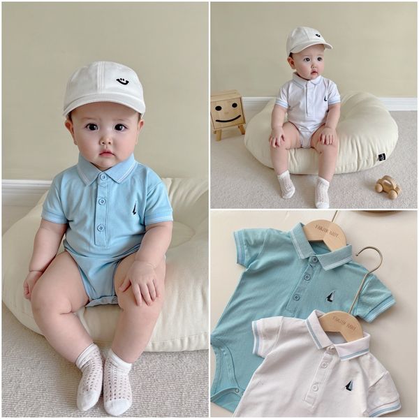 rompers cotton infant short sleeves romper baby polo shirt kids toddler handsome gentlemen clothes 0 24m 230209, Blue
rompers cotton infant short sleeves romper baby polo shirt kids toddler handsome gentlemen clothes 0 24m 230209, Blue