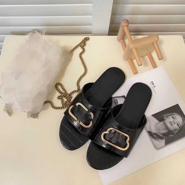 paris flat slippers women's new casual sandals wear metal letter design slippers, Black
paris flat slippers women's new casual sandals wear metal letter design slippers, Black