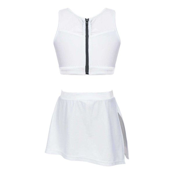 clothing sets kids girls tennis sportswear suit sleeveless sport mesh front zip crop skirt sets children workout gym outfit activewear w2302, White
clothing sets kids girls tennis sportswear suit sleeveless sport mesh front zip crop skirt sets children workout gym outfit activewear w2302, White