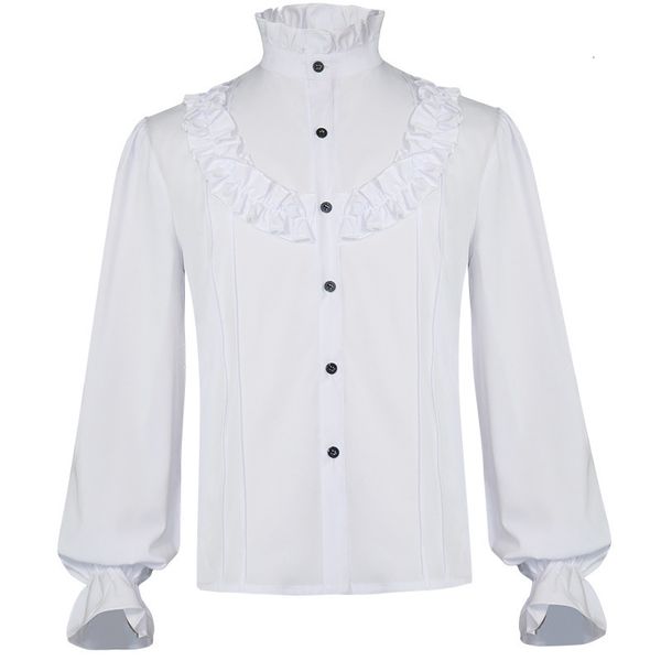 men's casual shirts 2023 medieval man's victorian vintage steampunk white black buttons pattern design long sleeve lapel shirt 230
men's casual shirts 2023 medieval man's victorian vintage steampunk white black buttons pattern design long sleeve lapel shirt 230