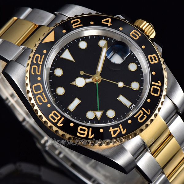 men watches gmt ii man watch pepsi bezel green dial 904l 40mm automatic mechanical movement orologio diamonds bang jason007 waterproof, Slivery;golden
men watches gmt ii man watch pepsi bezel green dial 904l 40mm automatic mechanical movement orologio diamonds bang jason007 waterproof, Slivery;golden