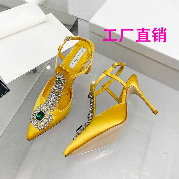sandals high heel sandals 10cm slim green rhinestone satin quality pointed thin heel 8cm baotou sandals, Black
sandals high heel sandals 10cm slim green rhinestone satin quality pointed thin heel 8cm baotou sandals, Black