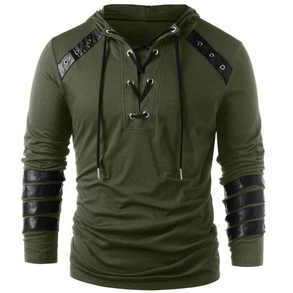 men's hoodies sweatshirts men's gothic steampunk hoodie shirts sweatshirt lace up long sleeve pullover hooded casual blouse 23021, Black
men's hoodies sweatshirts men's gothic steampunk hoodie shirts sweatshirt lace up long sleeve pullover hooded casual blouse 23021, Black