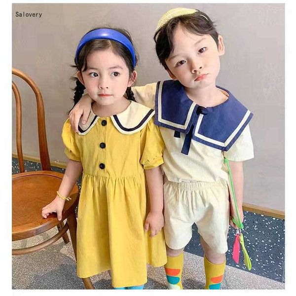 clothing sets summer kids clothes boys girls college style cotton linen casual clothes fashion brother and sister suit lapel dress w230210, White
clothing sets summer kids clothes boys girls college style cotton linen casual clothes fashion brother and sister suit lapel dress w230210, White