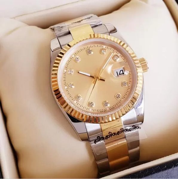 41mm diamond fashion gold ladies dress watches sapphire mechanical automatic womens watch stainless steel bracelet sports wristwatch box cas, Slivery;brown
41mm diamond fashion gold ladies dress watches sapphire mechanical automatic womens watch stainless steel bracelet sports wristwatch box cas, Slivery;brown