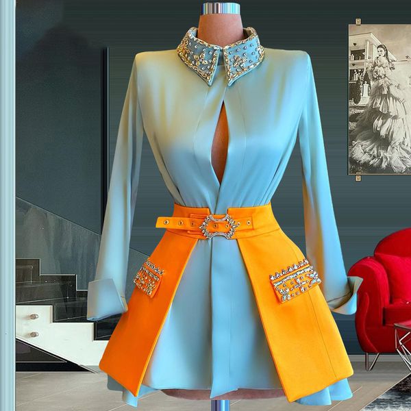 runway dresses laxsesu light blue cocktail party gowns long sleeves beadings 2 pieces satin evening dress short prom dress 230210, Black
runway dresses laxsesu light blue cocktail party gowns long sleeves beadings 2 pieces satin evening dress short prom dress 230210, Black