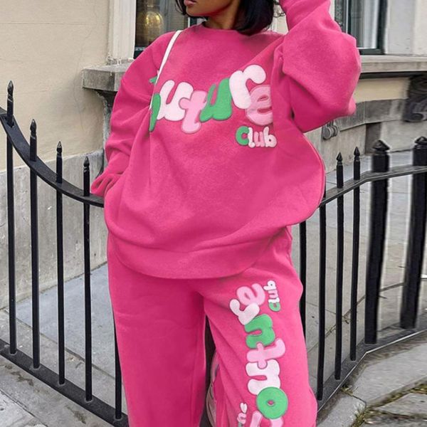women's two piece pant tracksuit letter print thick round neck long sleeves elastic waist ankle length sweatshirt trousers set for jog, White
women's two piece pant tracksuit letter print thick round neck long sleeves elastic waist ankle length sweatshirt trousers set for jog, White