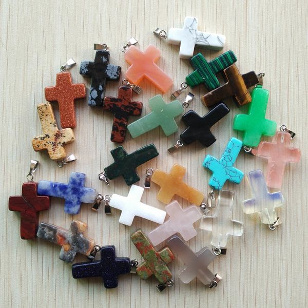 gemstone wholesale 50pcs/lot fashion sell natural stone mixed color assort cross pendants charms fit necklaces jewelry making 230210, Black
gemstone wholesale 50pcs/lot fashion sell natural stone mixed color assort cross pendants charms fit necklaces jewelry making 230210, Black