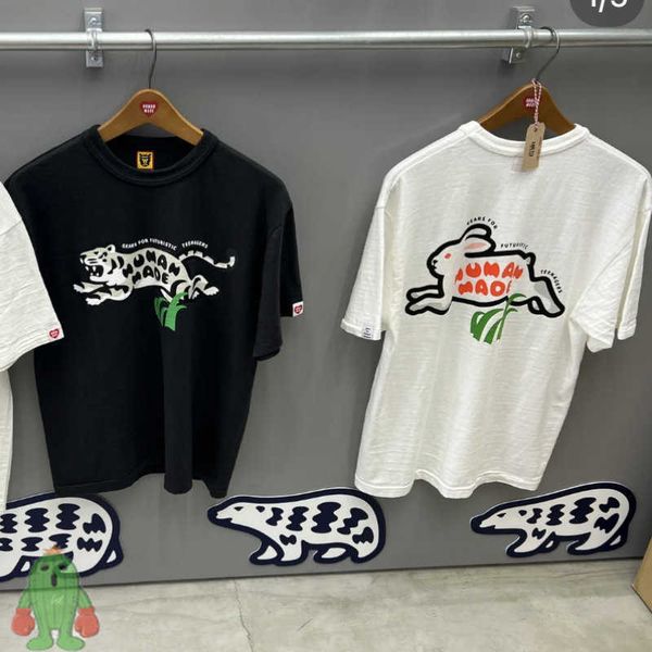 men's t-shirts slub cotton human made tshirt cartoon running rabbit short sleeve oversized tshirts men women j230210, White;black
men's t-shirts slub cotton human made tshirt cartoon running rabbit short sleeve oversized tshirts men women j230210, White;black