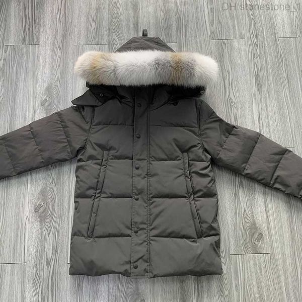men's winter down bomber jackets thick short white wolf fur fluffy detachable hat button coat male outdoor fashion classic warm windpro, Black
men's winter down bomber jackets thick short white wolf fur fluffy detachable hat button coat male outdoor fashion classic warm windpro, Black