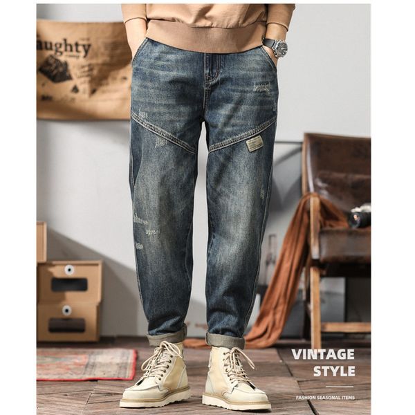men's jeans streetwear men american vintage loose blue autumn and winter pattern fashion straight cylinder trousers female 230210
men's jeans streetwear men american vintage loose blue autumn and winter pattern fashion straight cylinder trousers female 230210
