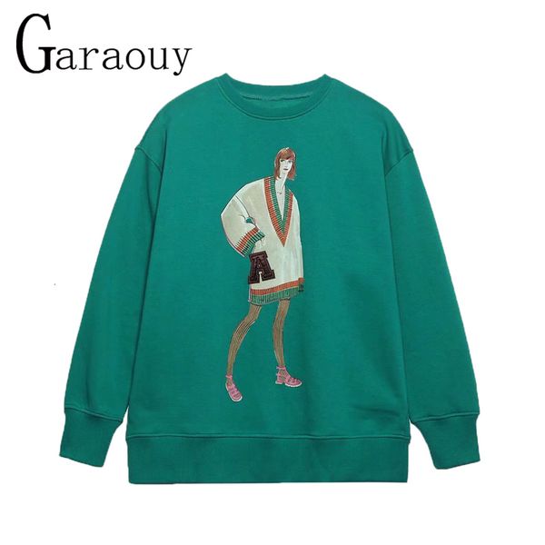 womens hoodies sweatshirts garaouy autumn women chic green character print long sleeve o neck loose pullovers female streetwear 230210, Black
womens hoodies sweatshirts garaouy autumn women chic green character print long sleeve o neck loose pullovers female streetwear 230210, Black