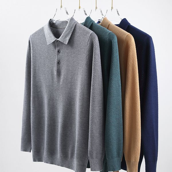 men's sweaters grade brnad clothing smart casual polo knit sweater 2023 spring autumn men classic solid color wool pullover 230210, White;black
men's sweaters grade brnad clothing smart casual polo knit sweater 2023 spring autumn men classic solid color wool pullover 230210, White;black