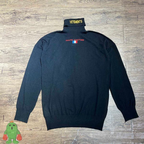 men's hoodies sweatshirts flag letter embroidery vetements sweater 2022fw high neck knitting pullover men women casual loose sweaters j, Black
men's hoodies sweatshirts flag letter embroidery vetements sweater 2022fw high neck knitting pullover men women casual loose sweaters j, Black