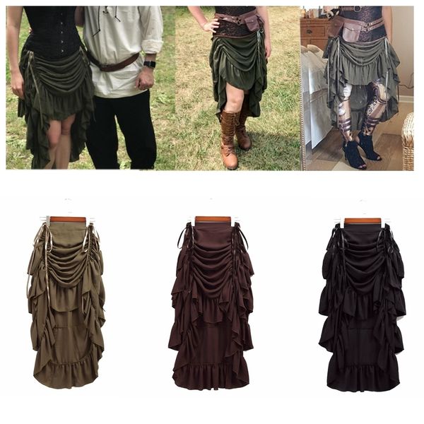 skirts steampunk women skirt medieval vintage high low ruffle punk gothic pirate 230209, Black
skirts steampunk women skirt medieval vintage high low ruffle punk gothic pirate 230209, Black