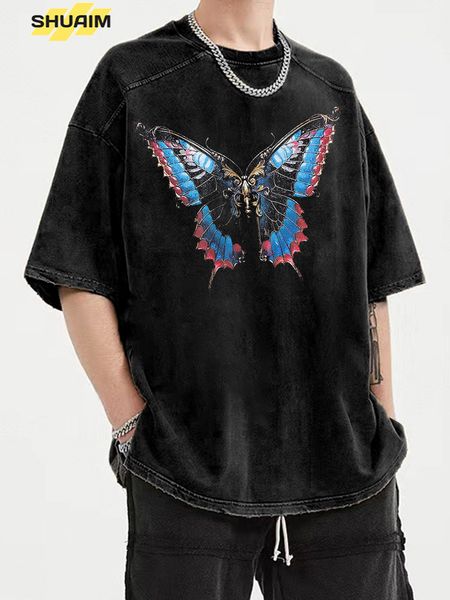 men's tshirts 2023 summer short sleeve butterfly digital printing cotton oversize vintage anime streetwear hip hop t shirt 230209, White;black
men's tshirts 2023 summer short sleeve butterfly digital printing cotton oversize vintage anime streetwear hip hop t shirt 230209, White;black