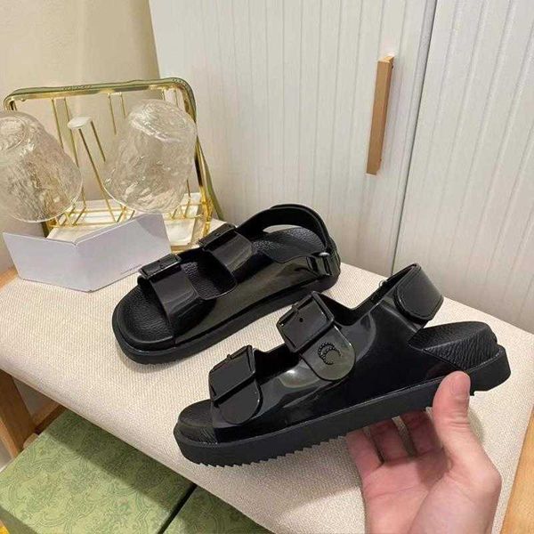 spring new jelly sandals women's fashion super fire thick bottom candy color buckle double roman shoes~, Black
spring new jelly sandals women's fashion super fire thick bottom candy color buckle double roman shoes~, Black