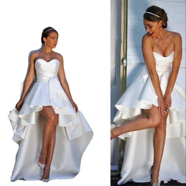 2023 arabic vintage a line wedding dresses sweetheart satin sleeveless sashes ruched open back high low length simple beach formal bridal go, White
2023 arabic vintage a line wedding dresses sweetheart satin sleeveless sashes ruched open back high low length simple beach formal bridal go, White