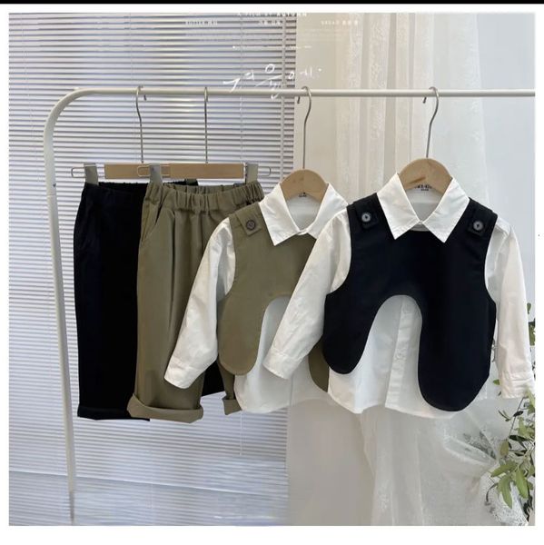 clothing sets 3 pcs set spring boy casual vest pant kid children baby toddler boy korea designer clothes 2 10 years 230209, White
clothing sets 3 pcs set spring boy casual vest pant kid children baby toddler boy korea designer clothes 2 10 years 230209, White