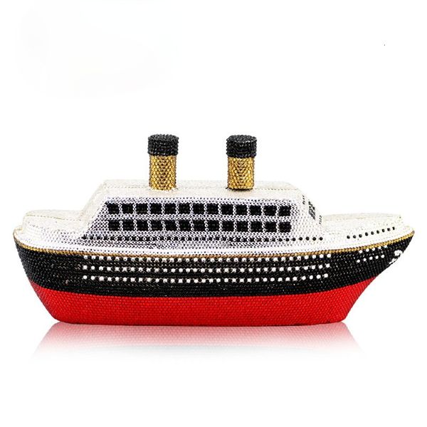 evening bag's fashion 3d ship steamer crystal clutch lady metal minaudiere wedding handbag travel toiletry luxury purse 230210
evening bag's fashion 3d ship steamer crystal clutch lady metal minaudiere wedding handbag travel toiletry luxury purse 230210
