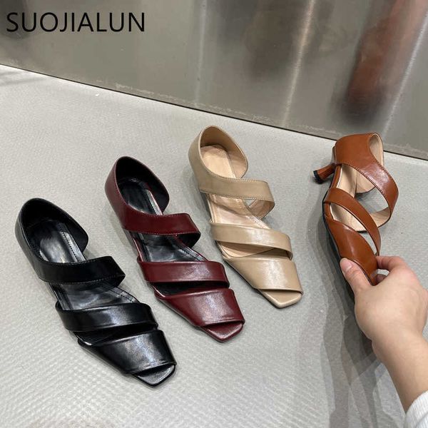 sandals suojialun 2023 summer new brand women sandal fashion hollow-out slip on ladies thin med heel ladies elegant pumps gladiator sand t23, Black
sandals suojialun 2023 summer new brand women sandal fashion hollow-out slip on ladies thin med heel ladies elegant pumps gladiator sand t23, Black