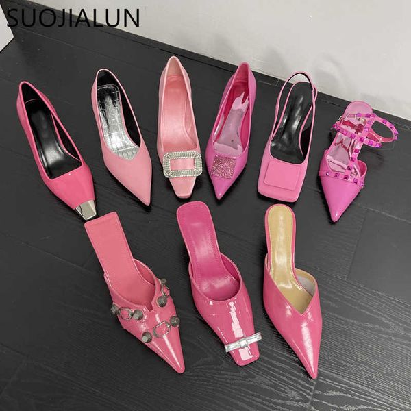 sandals suojialun 2023 spring new brand women sandal fashion pink pointed ladies elegant thin high heel pumps shoes dress pumps sandal t2302, Black
sandals suojialun 2023 spring new brand women sandal fashion pink pointed ladies elegant thin high heel pumps shoes dress pumps sandal t2302, Black