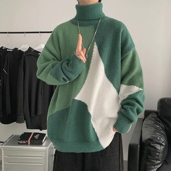 men's sweaters men turtleneck black white stripes harajuku knitted sweater winter vintage knitwear pullover oversized jumper male 23021, White;black
men's sweaters men turtleneck black white stripes harajuku knitted sweater winter vintage knitwear pullover oversized jumper male 23021, White;black