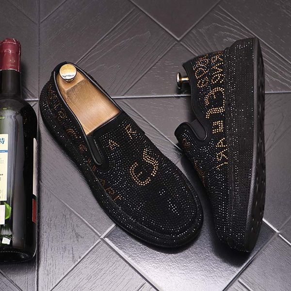 2023 luxury mens shoes mens walk loafers rhinestone antiskid thick bottom designer shoes heighten shoes low cut loafers, Black
2023 luxury mens shoes mens walk loafers rhinestone antiskid thick bottom designer shoes heighten shoes low cut loafers, Black