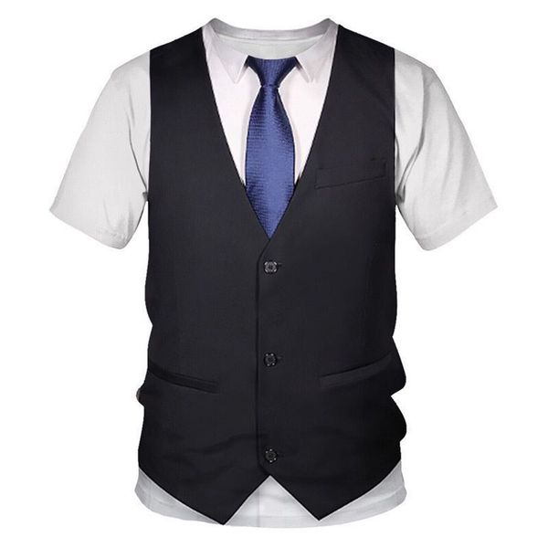 men's tuxedo shirt funny t-shirt 3d print fake short sleeve casual summer tees, White;black
men's tuxedo shirt funny t-shirt 3d print fake short sleeve casual summer tees, White;black