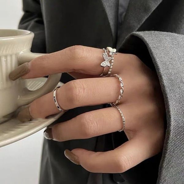 4pcs butterfly metal punk rings set for women girls party jewelry gifts fashion accessories buckle female index finger ring, Silver
4pcs butterfly metal punk rings set for women girls party jewelry gifts fashion accessories buckle female index finger ring, Silver