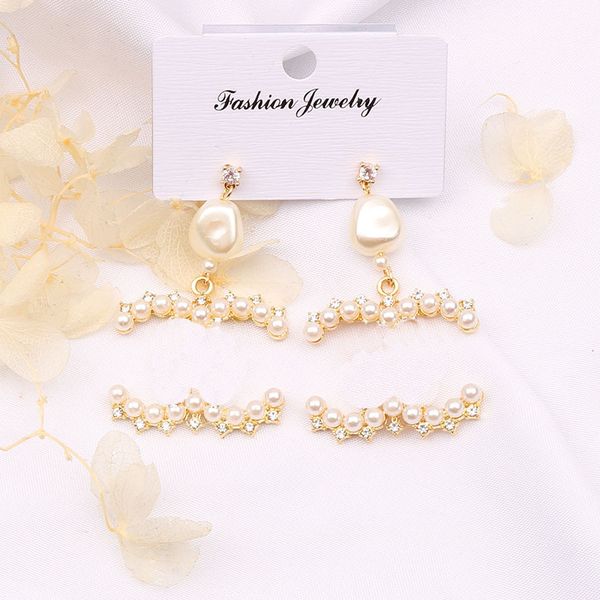 18k gold plated letters stud drop dangle earring crystal womens pearl wedding party jewelleryaccessories luxury brand gifts have box, Golden;silver
18k gold plated letters stud drop dangle earring crystal womens pearl wedding party jewelleryaccessories luxury brand gifts have box, Golden;silver