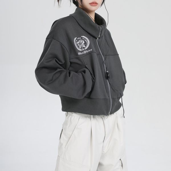 women's jackets deeptown harajuku cropped women vintage streetwear y2k grunge zip up female short coat hip hop style korean fashion 23, Black;brown
women's jackets deeptown harajuku cropped women vintage streetwear y2k grunge zip up female short coat hip hop style korean fashion 23, Black;brown