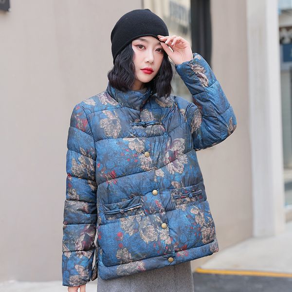 women's down parkas stand collar coats fashion cotton padded coat printing jacket autumn winter warm outwear 230210, Black
women's down parkas stand collar coats fashion cotton padded coat printing jacket autumn winter warm outwear 230210, Black