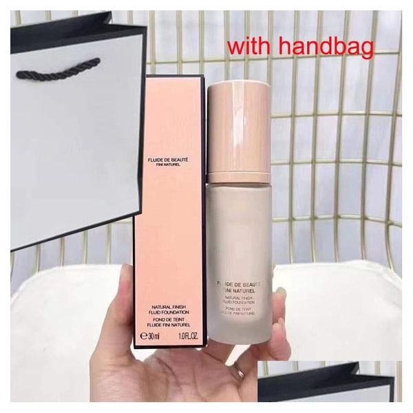 

foundation natural finish fluid 30ml fluide de beaute fini naturel liquid primer concealer 1fl.oz face makeup foundations with handb dhgvh