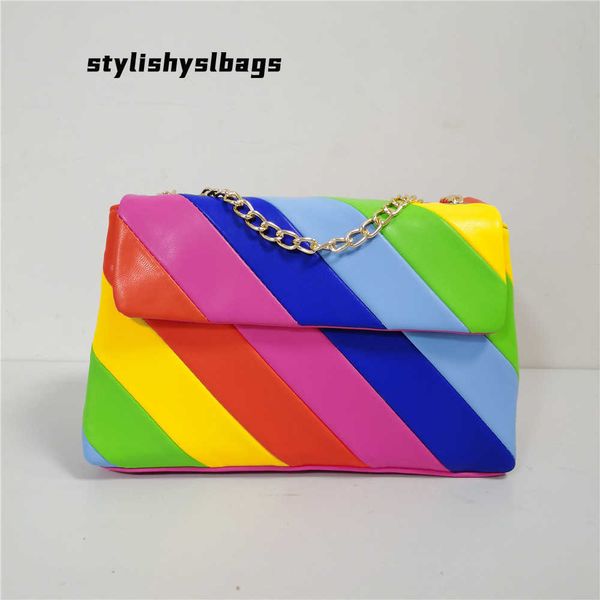 shoulder bags luxury women rainbow handbag jointing colorful splice multi color cross body bag patchwork shoulder bag for ladies 021123h
shoulder bags luxury women rainbow handbag jointing colorful splice multi color cross body bag patchwork shoulder bag for ladies 021123h