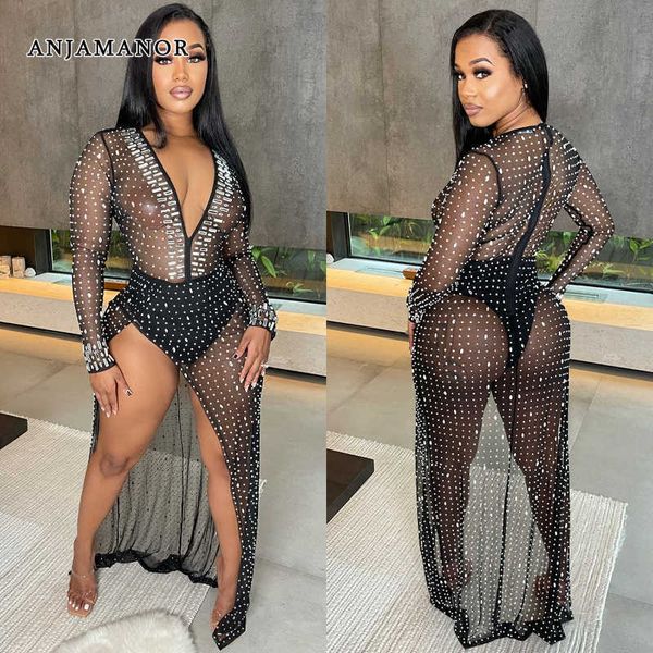 casual dresses anjamanor sheer mesh rhinestone dress party evening gown irregular high split deep v long sleeve maxi dresses d42-gf34 t23021, Black;gray
casual dresses anjamanor sheer mesh rhinestone dress party evening gown irregular high split deep v long sleeve maxi dresses d42-gf34 t23021, Black;gray