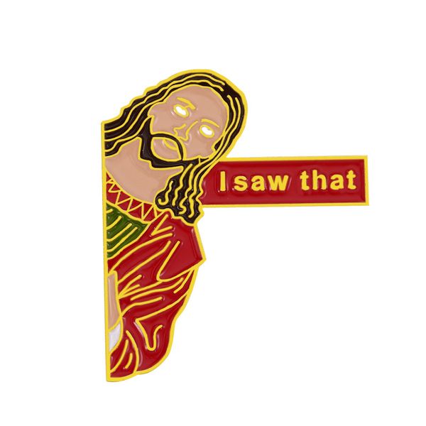 creative cartoon characters brooches gold plated enamel pins letter i saw that alloy brooch for boys denim jacket shirt badge jewelry gift f, Gray
creative cartoon characters brooches gold plated enamel pins letter i saw that alloy brooch for boys denim jacket shirt badge jewelry gift f, Gray