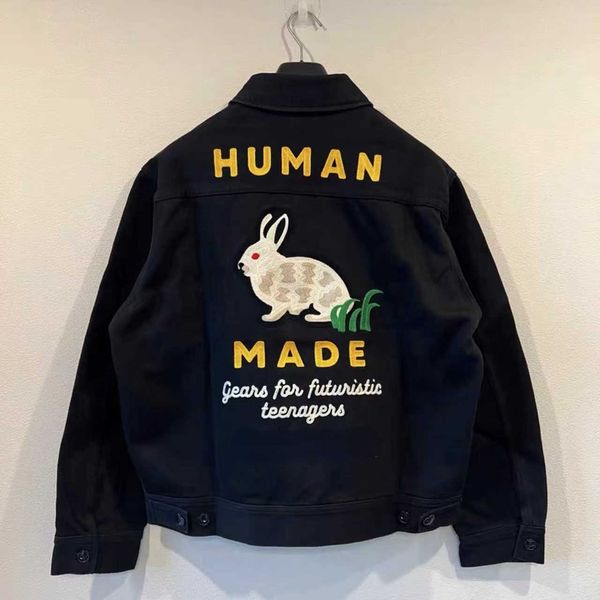 men's jackets black cartoon rabbit embroidery artificial workwear zip jacket coat j230210, Black;brown
men's jackets black cartoon rabbit embroidery artificial workwear zip jacket coat j230210, Black;brown