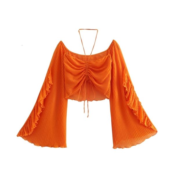 women s t shirt orange crop ruffled long sleeves chic lady y2k pleated t shirt corset women blouse sleeve t shirts party 230211, White
women s t shirt orange crop ruffled long sleeves chic lady y2k pleated t shirt corset women blouse sleeve t shirts party 230211, White