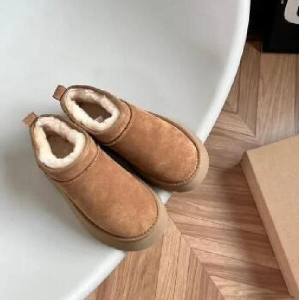 classic mini snow boots designer women snow boots real leather thick bottom brown slip-on booties winter, Black
classic mini snow boots designer women snow boots real leather thick bottom brown slip-on booties winter, Black