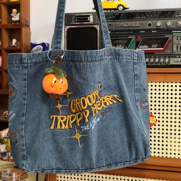 evening bags shoulder women retro denim jeans embroidery casual tote cool handbags girl soft student large capacity shopping bag vintage 230
evening bags shoulder women retro denim jeans embroidery casual tote cool handbags girl soft student large capacity shopping bag vintage 230