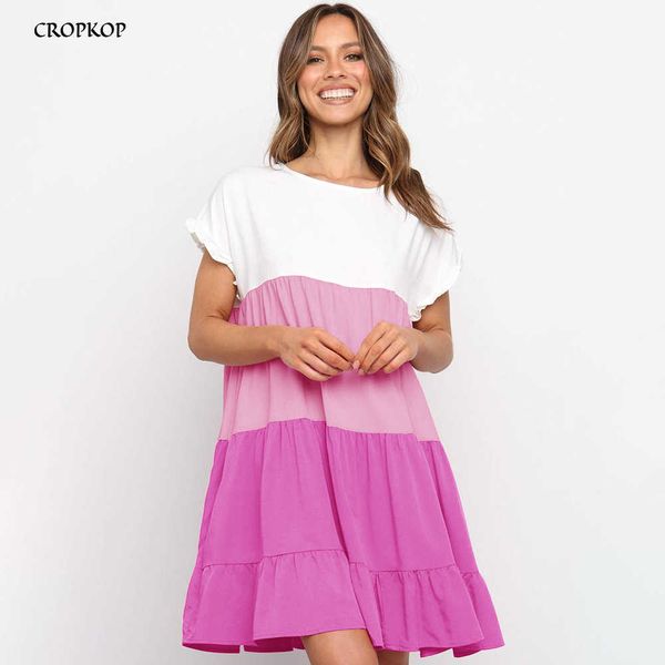party dresses summer women loose o neck short sleeve dress casual holiday color patchwork ruffle beach maternity dresses for women 2022 t230, White;black
party dresses summer women loose o neck short sleeve dress casual holiday color patchwork ruffle beach maternity dresses for women 2022 t230, White;black