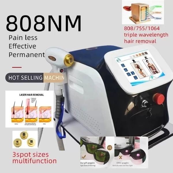 808nm diode laser hair remover epliator skin rejuvenation skincare tools diode removal machine with 755 808 1064nm, Black
808nm diode laser hair remover epliator skin rejuvenation skincare tools diode removal machine with 755 808 1064nm, Black